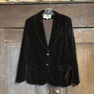 JOHN MEYER vintage brown velvet blazer two button